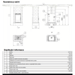 Kachlová kamna ABX Kaledonie s výměníkem, hnědá 